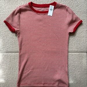 GAP Red Striped fitted tee